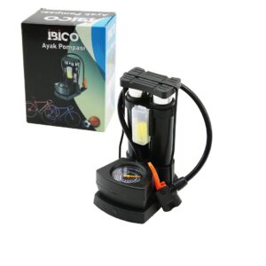 SAATLİ DİKEY MODEL - İNCE PİSTONLU AYAK POMPASI OTO-ARAÇ - BİSİKLET-MOTOR LASTİK - TOP - ŞİŞME HAVUZ-YATAK (5286)