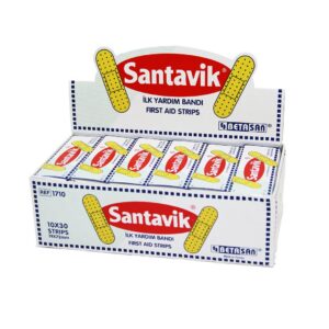 SANTAVİK 10 x 30 YARA BANTI = 1 KUTU İÇİNDE 300 ADET YARA BANDI VARDIR (5286)