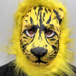Sarı Yeleli Sarı Saçlı Aslan Maskesi Mega Peluş 2 No (5286)