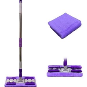 Sihirli Spin Mop Teleskopik Çok Amaçlı Mop +1 Bez Hediyeli - Mor (5286)