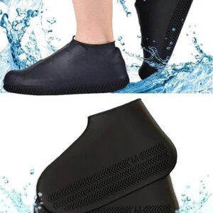 Silikon Ayakkabı Kılıfı Kaymaz Su Kir Geçirmez M Beden Siyah (5286)