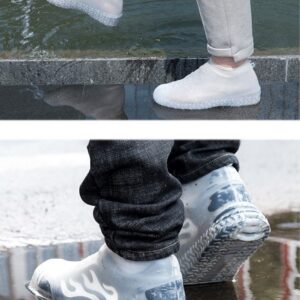 Silikon Ayakkabı Kılıfı Kaymaz Su Kir Geçirmez M Beden Beyaz (5286)