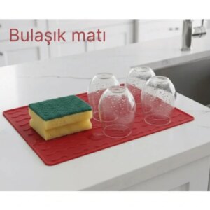 Silikon Bulaşık Kurulama Matı 30*40 cm Gıdaya Uygun Uzun Ömürlü (5286)