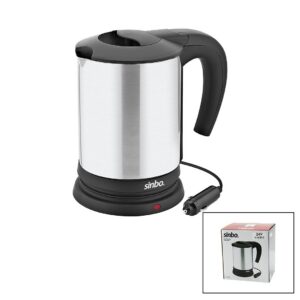SİNBO SK-8034 24V ARAÇ İÇİ KETTLE PASLANMAZ ÇELİK SU ISITICISI 0.8LT 200W ÇAKMAKLIK FİŞLİ PLASTİK KAPAK - KULP (5286)