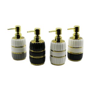 ŞİŞE GOLD KAPAK - BOĞUM SERAMİK SIVI SABUNLUK 6X11CM (5286)