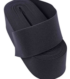 SİYAH  - 3CM PAÇA LASTİK GENİŞ 10MT. (5286)