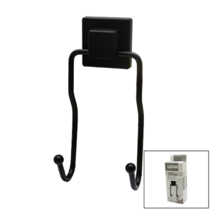 SİYAH - 2Lİ METAL SARKIK ASKI KARE GÜÇLÜ YAPIŞKANLI 8X9X19CM (5286)