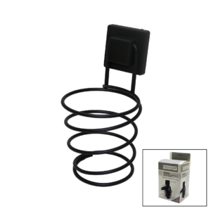 SİYAH - METAL FÖNLÜK FÖN MAKİNE ASKISI KARE MACUN YAPIŞKANLI10X11X15CM (5286)