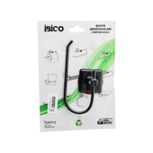 SİYAH METAL AÇIK WC KAĞITLIK YAPIŞKANLI MONTAJ BNY-708 (5286)