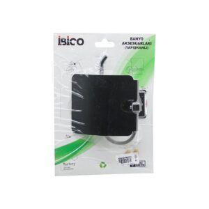 SİYAH   METAL   GENİŞ KAPAK   WC KAĞITLIK   YAPIŞKANLI MONTAJ BNY-703G (5286)