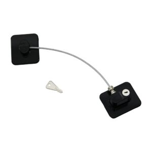 SİYAH PLAKA HALATLI EMNİYET KİLİT 5X6CM YAPIŞKANLI MONTAJ=2PCS PLAKA HALAT=18.8CM (5286)