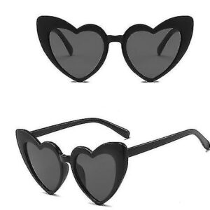 Siyah Renk Kalp Şekilli Parti Gözlüğü 15x5 cm (5286)