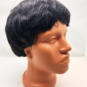 Siyah Renk Kısa Kesim İçi Astarlı Erkek Peruğu (5286)