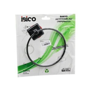 SİYAH   YUVARLAK  METAL  HAVLULUK   YAPIŞKANLI MONTAJ BNY-717 (5286)