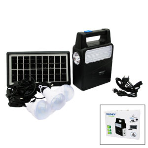 SOLAR SEYYAR PANELLİ - FİŞ ŞARJLI 2İN1 DİKEY MODEL EL FENERİ  - 3 PARÇA  AMPUL KABLOLU - POWERBANK (5286)