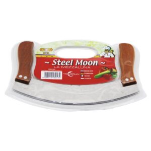 STEEL MOON ÇİFT AHŞAP SAPLI ZIRH BIÇAK KESİCİ - DOĞRAYICI 24 x 14 x 1,5 cm (5286)