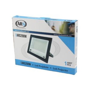 TEKLİ 200W LED PROJEKTÖR  29X22CM AYDINLATMA AÇISI: 120 DERECE 50.000 SAAT ÖMÜR MODEL-ARS200W (5286)