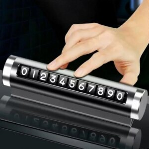 Telefon Numarası Plaka Silindiri Ayarı Renkli Metal Alüminyum Araba Geçici Park Kartı Evrensel Moda Oto Aksesuarları (5286)