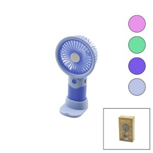 USB ŞARJLI MİNİ EL FANI ÇAP:8.4 - Y:16CM SABİT BAŞLIK 3-KADEME HIZT ELEFONLUKLU MASAÜSTÜ AYAK VANTİLATÖR (5286)