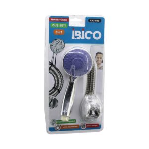 VAKUMLU AMBALAJ3İN1DUŞ SETİ FONKSİYONLU DUŞ BAŞLIK - METAL DUŞ HORTUM - MAFSAL=ASKI VİDALI (5286)
