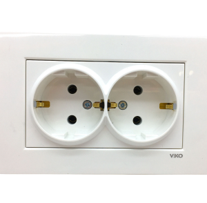 VİKO KARRE 2Lİ TOPRAKLI PRİZ 9096 7056 (5286)