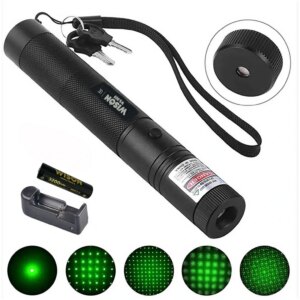 Wison WS-503 100MW 3.7V 3200 mAh Desen Başlıklı Şarjlı Yeşil Lazer Pointer (5286)