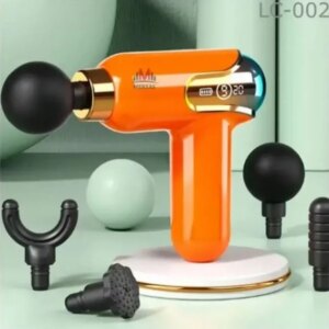 Yeni Nesil Darbeli Titreşimli Şarjlı Sporcu Masaj Tabancası 4 Başlıklı LC-002 (5286)