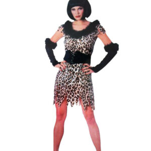 Yetişkin Bayan Leopar Kostümü  - Kedi Kız Kostümü - Taş Devri Kostümü (5286)