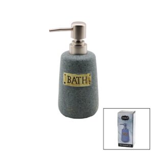 YUVARLAK GRİ - MAT DESEN SERAMİK SIVI SABUNLUK (5286)