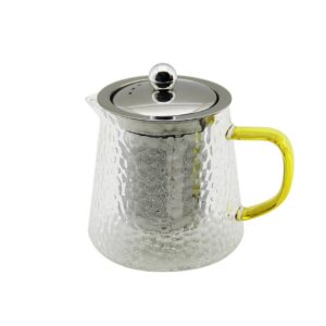 YUVARLAK KABARTMALI - BOROSİLİKAT CAM DEMLİK 550ML (5286)