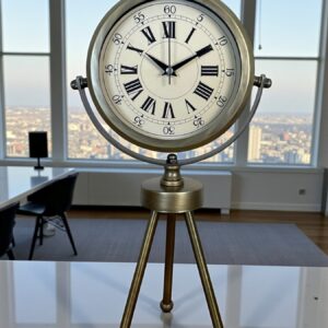 Zentime Eskitme Vintage Üç Ayaklı Masa Saati