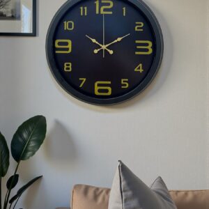 Zentime Prime Black 40 cm Metal Modern Tasarım Duvar Saati