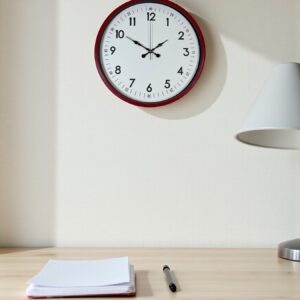 Zentime 36 Cm Kırmızı Dekoratif Duvar Saati