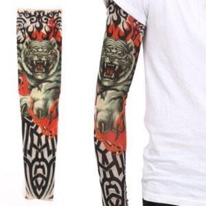 Giyilebilir Kol Dövmesi Çorap Dövme 3D Baskılı Kol Bacak Dövme 2 Adet Model 3 (5286)