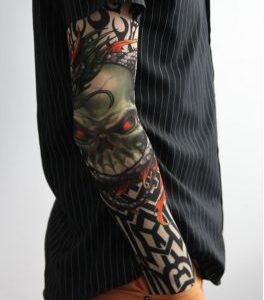 Giyilebilir Kol Dövmesi Çorap Dövme 3D Baskılı Kol Bacak Dövme 2 Adet Model 14 (5286)