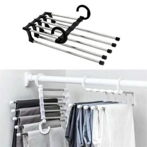 ANKAVERSE®  Hareketli Dolap İçi Pantolon Kravat Şal Askı Sistemi Düzenleyici Katmanlı Askılık Organizer