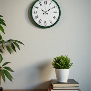 Zentime 36 Cm Yeşil Dekoratif Duvar Saati