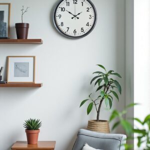 Zentime 36 Cm Gri Dekoratif Duvar Saati