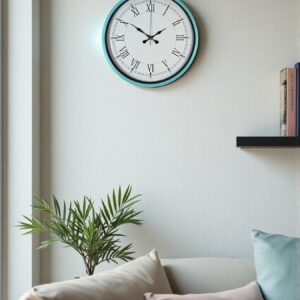 Zentime 36 Cm Turkuaz Dekoratif Duvar Saati