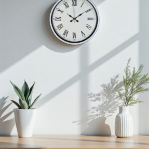 Zentime 36 Cm Beyaz Dekoratif Duvar Saati