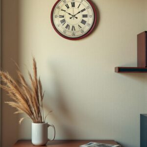 Zentime 36 Cm Kırmızı Dekoratif Duvar Saati