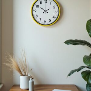 Zentime 36 Cm Sarı Dekoratif Duvar Saati