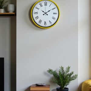 Zentime 36 Cm Sarı Dekoratif Duvar Saati