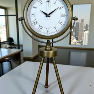 Zentime Eskitme Dekoratif Üç Ayaklı Masa Saati