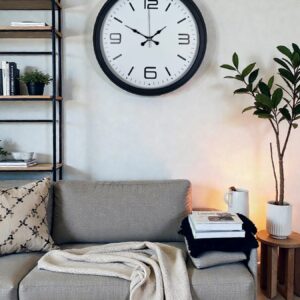 Zentime Sade & Şık Siyah 40 cm Metal Dekoratif Duvar Saati