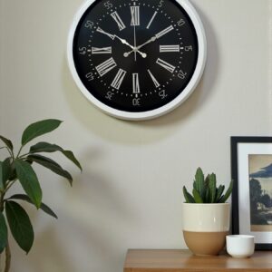 Elegance White 40 Cm Metal Duvar Saati