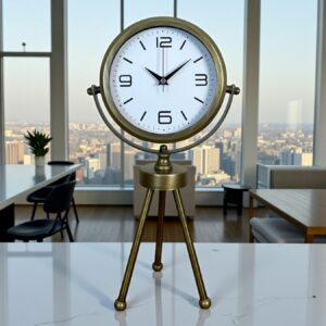 Zentime Eskitme Vintage Üç Ayaklı Masa Saati