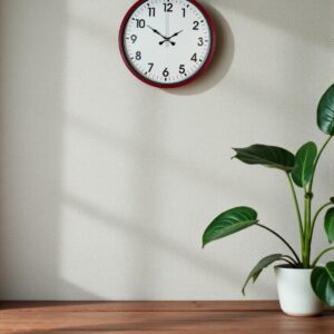 Zentime 36 Cm Kırmızı Dekoratif Duvar Saati