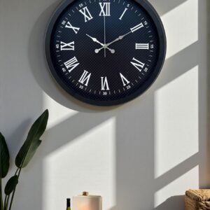 Luxury Black 40 Cm Metal Duvar Saati
