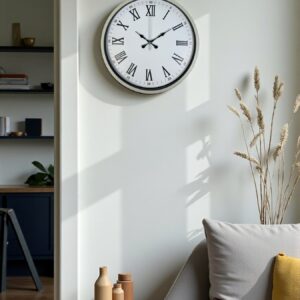 Zentime 36 Cm Krem Dekoratif Duvar Saati